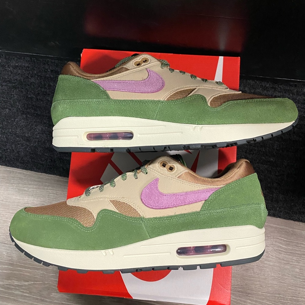 Nike Air Max 1 NH Treeline/Light Bordeaux DR9773 300 sz11.5 420 - Picture 2 of 6